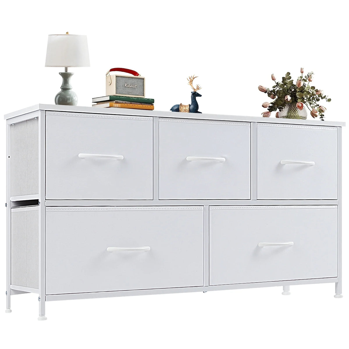Gray 9 Drawer Fabric Storage Dresser O715012