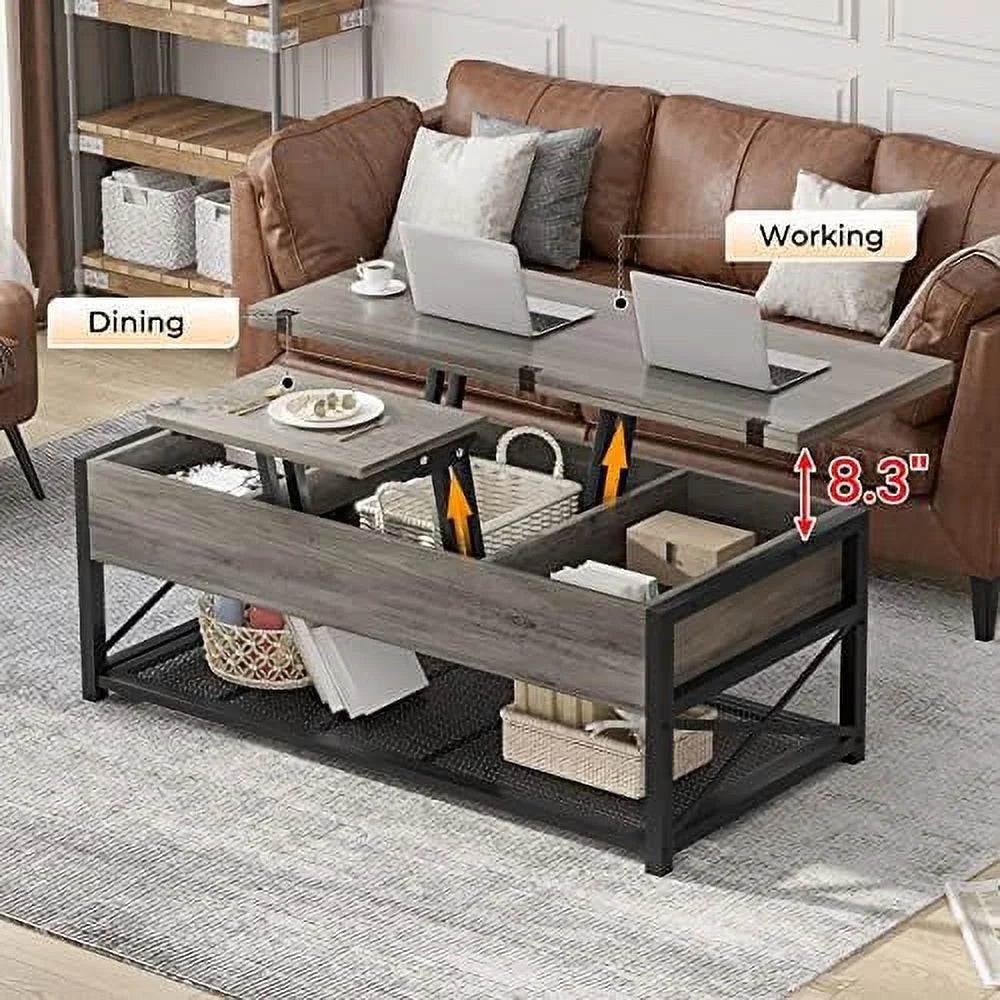 43" Lift Top Coffee Table Grey J7970