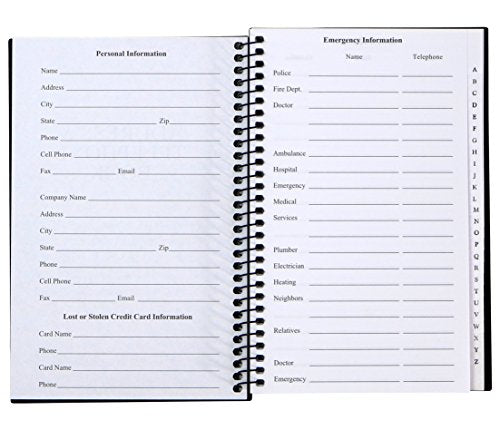 Black 8 x 5 inches Address and Telephone Book 2-Pack E81805