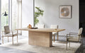 Light Brown Travertine Dining Table S31646