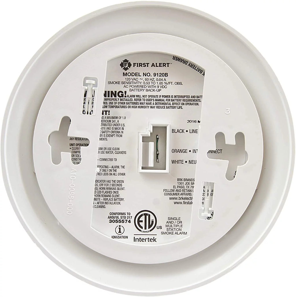 6 Pack Hardwired Smoke Alarm with Battery Backup I953381
