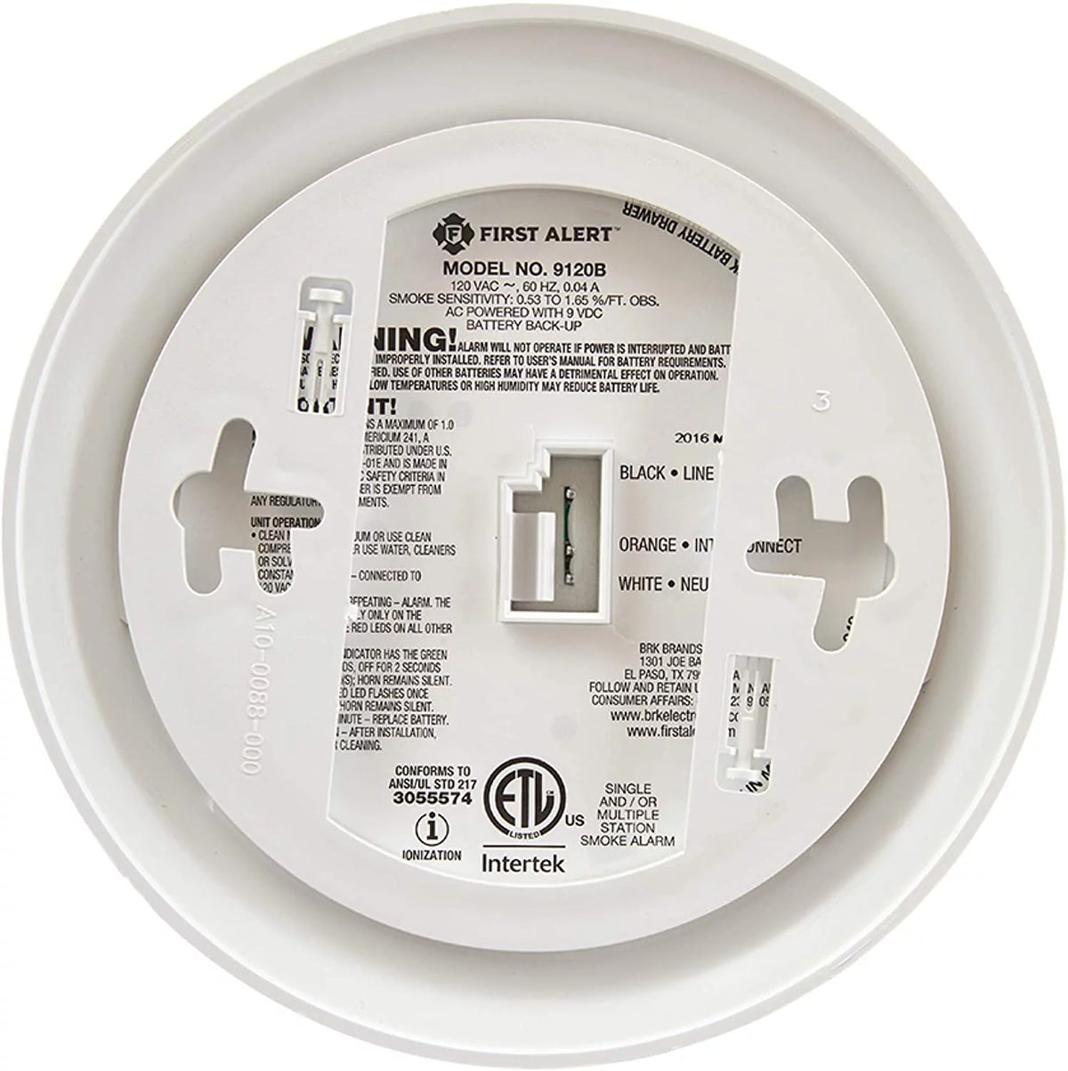 6 Pack Hardwired Smoke Alarm with Battery Backup I953381