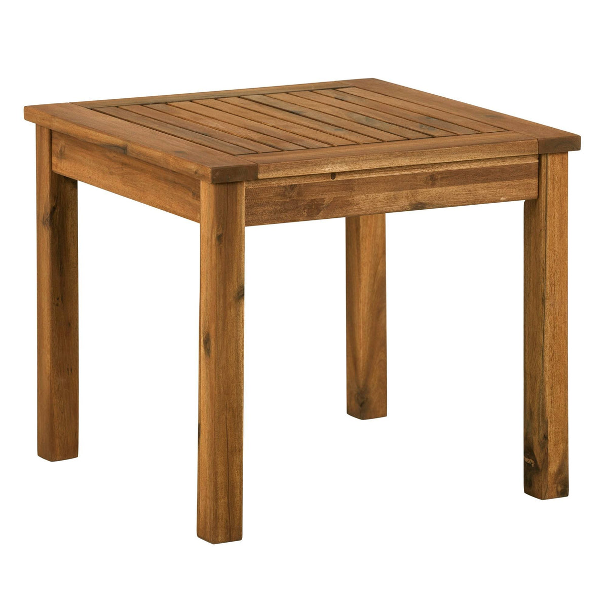 Brown Acacia Wood Outdoor Side Table R150756