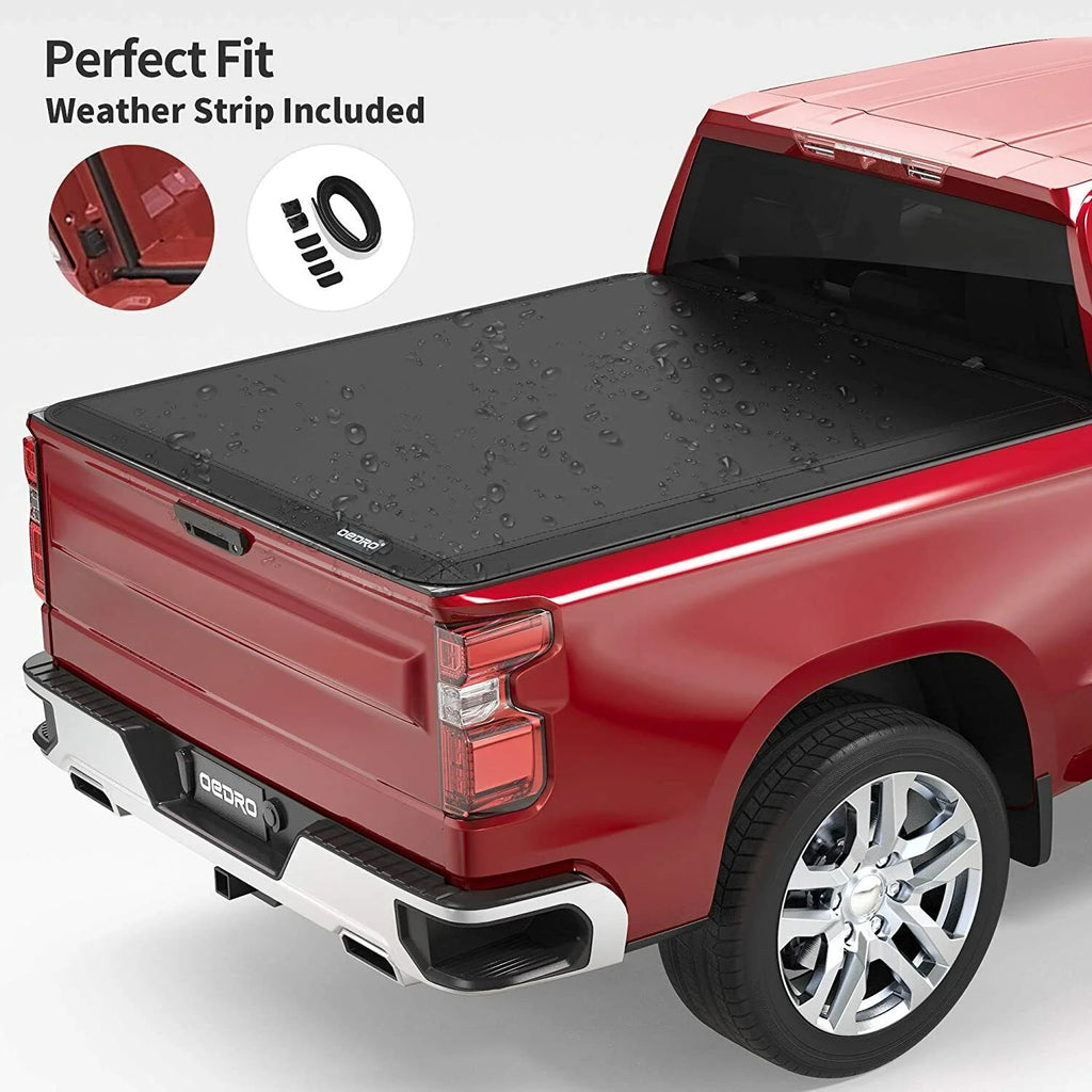 5.5ft Soft 4 Fold Truck Bed Tonneau Cover J686