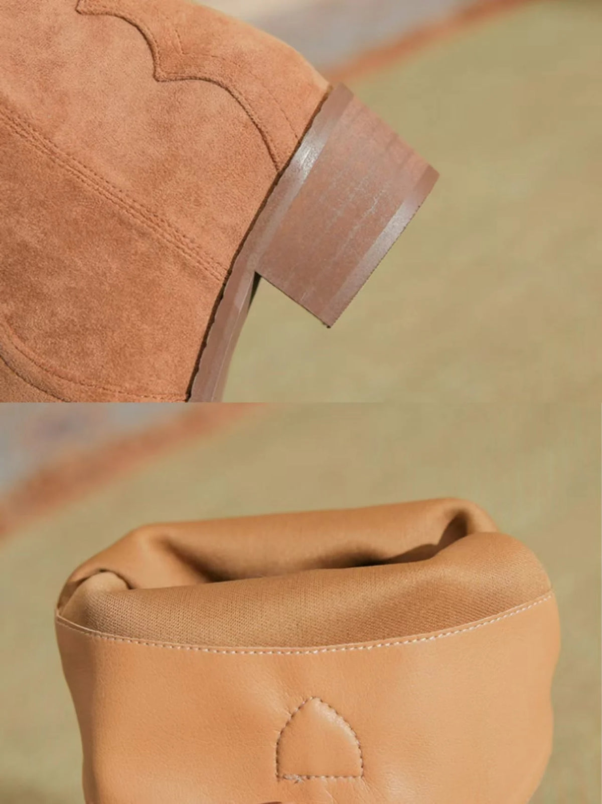 Pointed Toe Thick Heel Stacked Boots F809