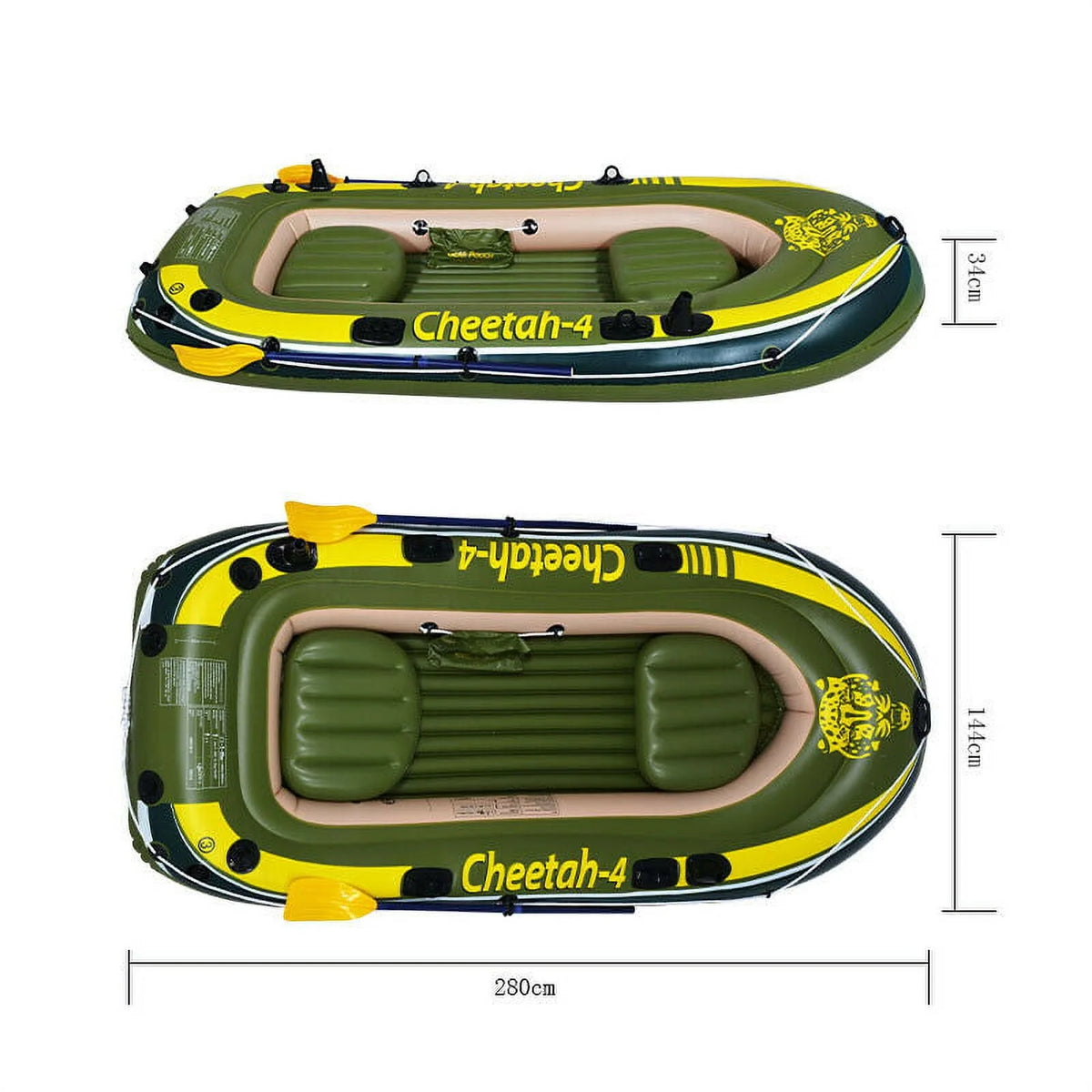 3 Person Inflatable Boat Set with Oars & Air Pump R965521