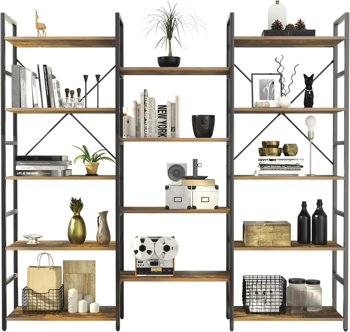 5-Shelf Wood Bookcase V840