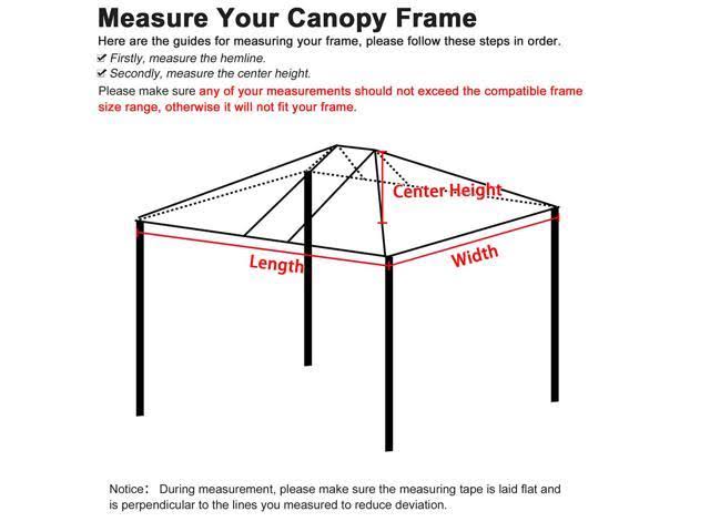 10x20 ft 550d Pop Up Canopy Top Replacement L67086