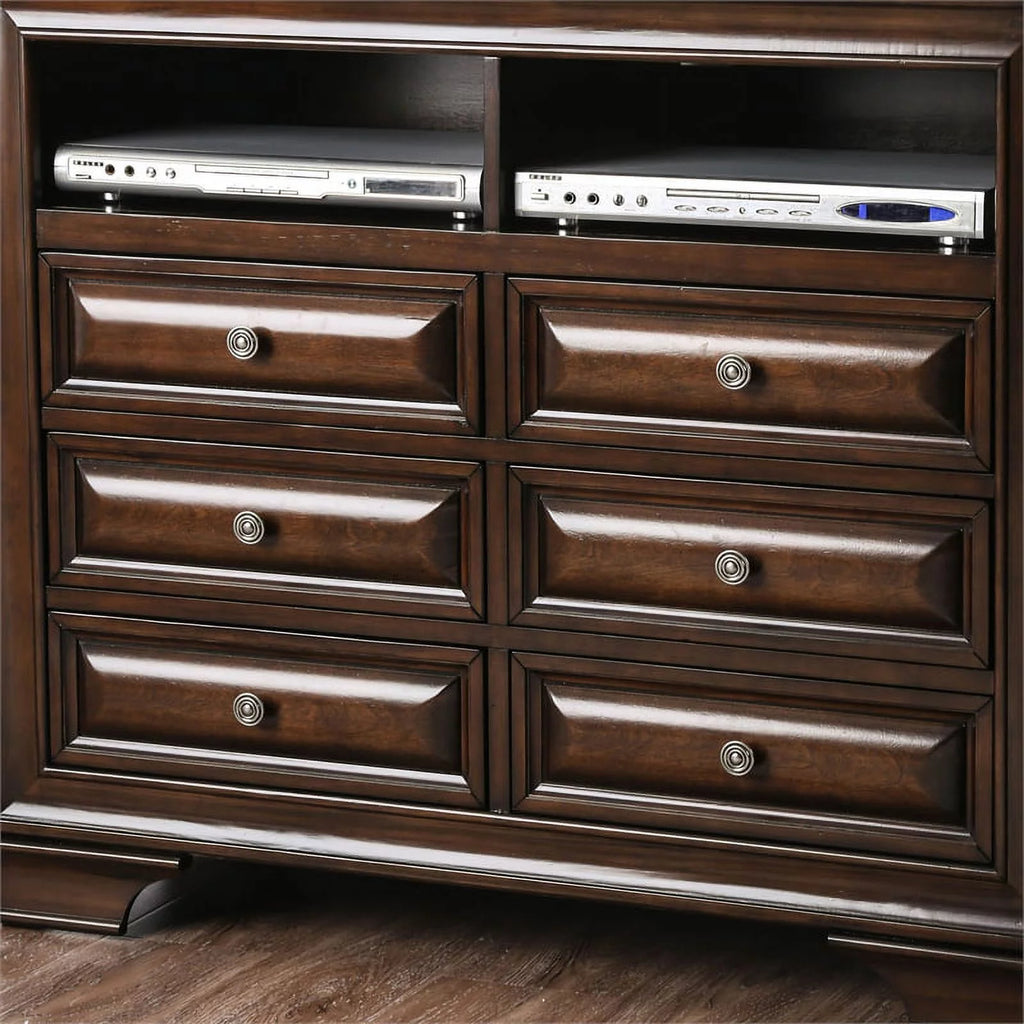 Solid Wood 6-Drawer TV Stand A2253