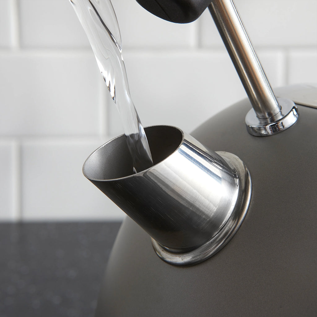 Retro-Style Electric Kettle, 1.7 Liter, 1500W, Gray Y72191