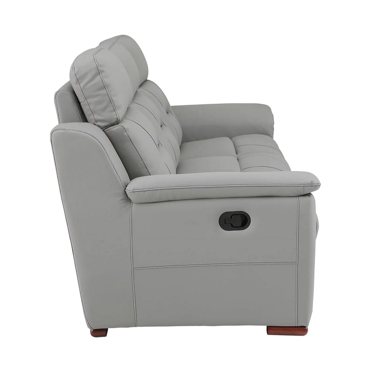 Gray Faux Leather Upholstered Sofa F23078