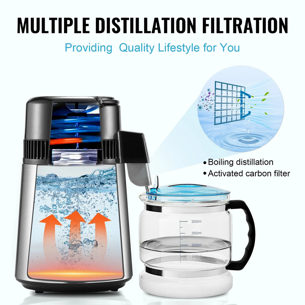 4L Stainless Steel Water Distiller M878