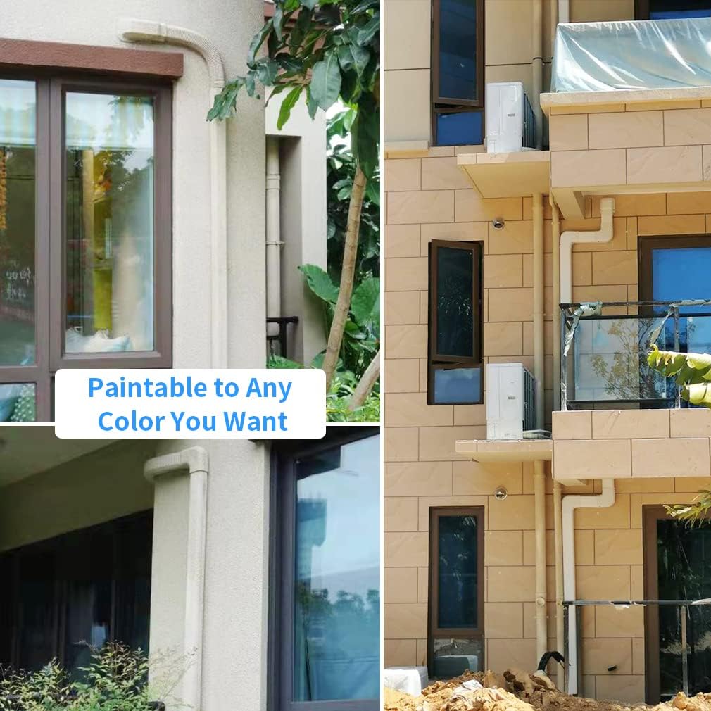 4'' 17 Ft PVC Decorative Pipe Line Cover Kit, Pack of 2 E25265