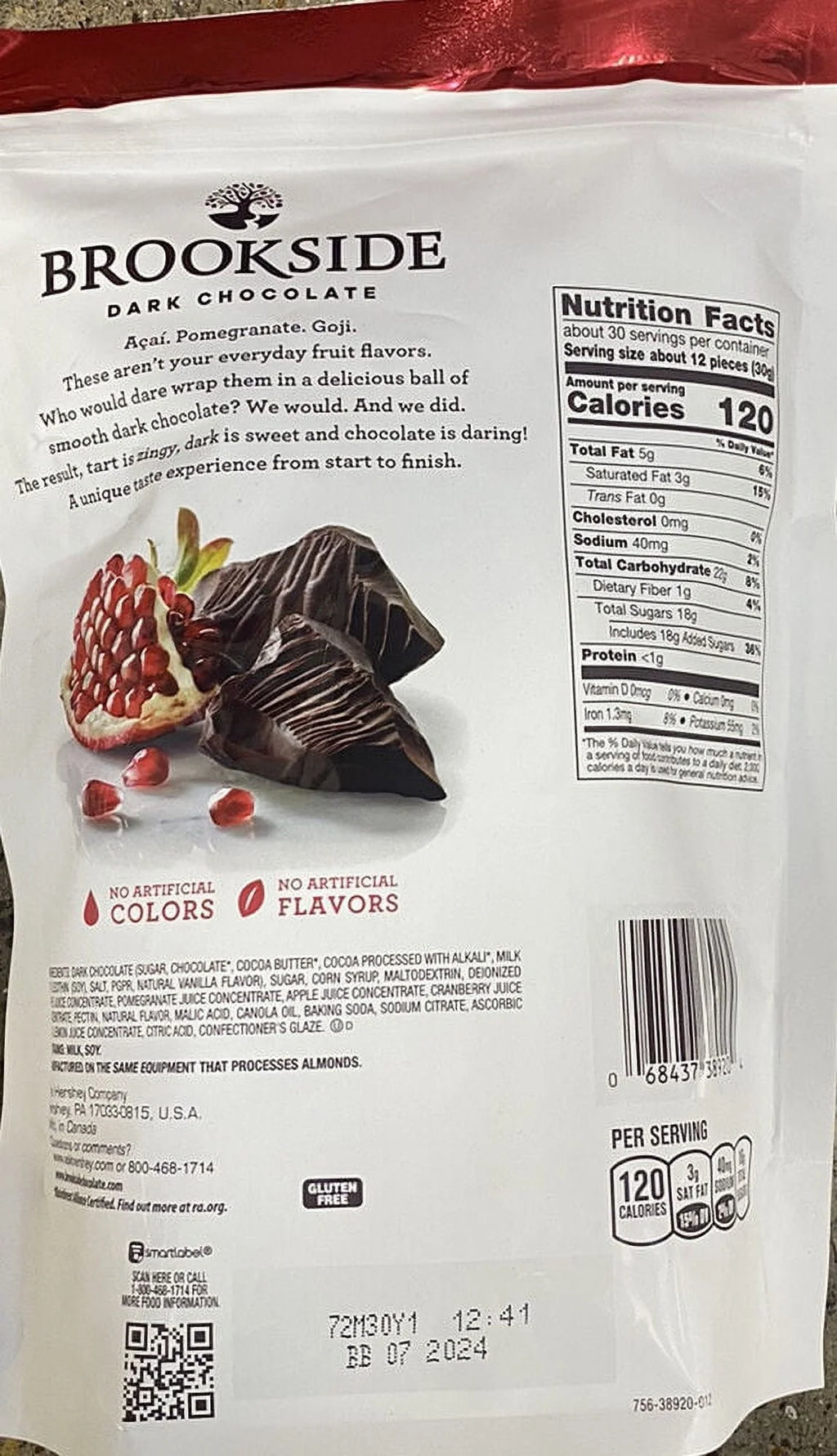 2x Dark Chocolate Pomegranate Candy 32 Oz Bag L679