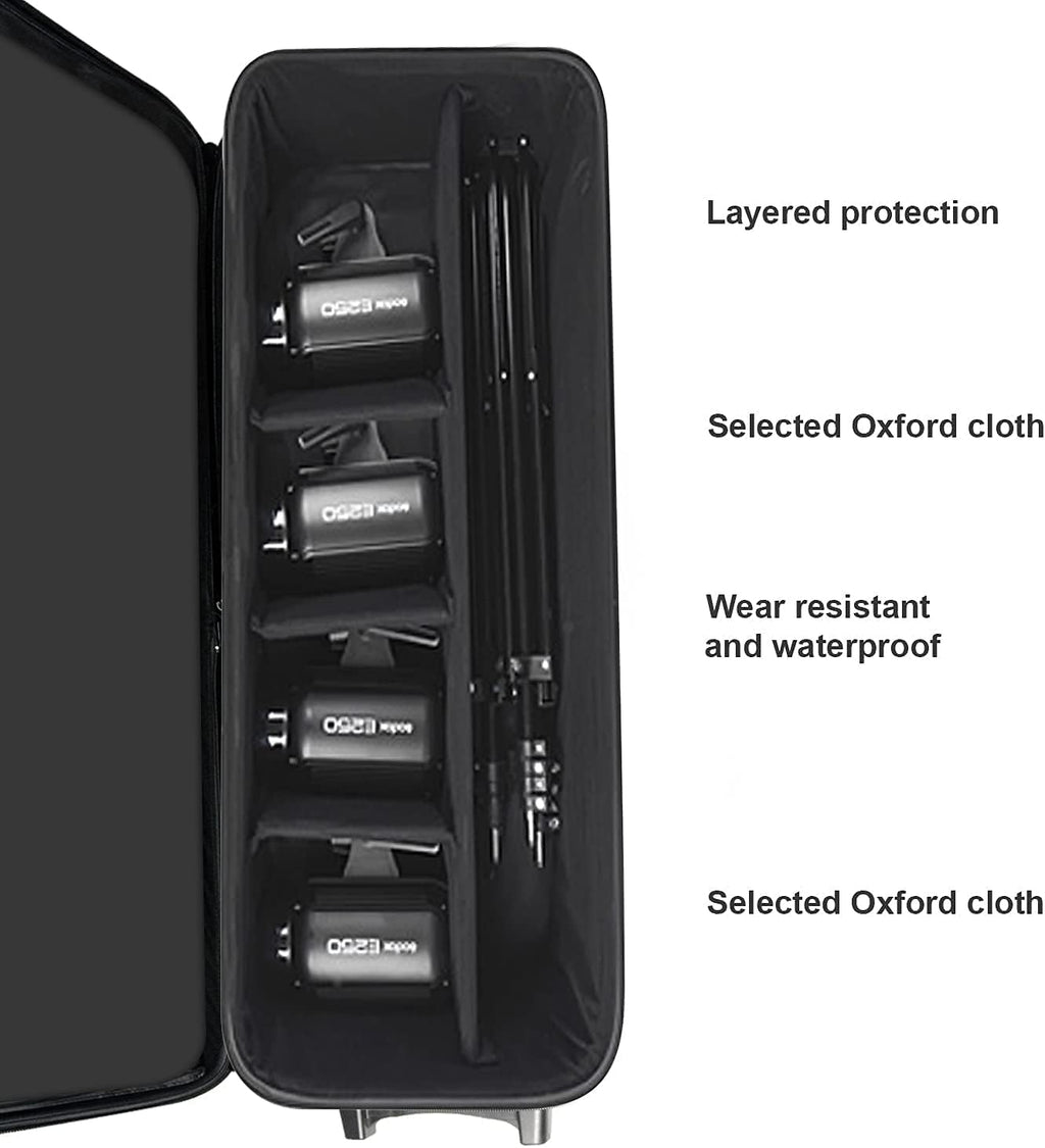 Camera Trolley Case with Padded Compartment and Wheels K1790