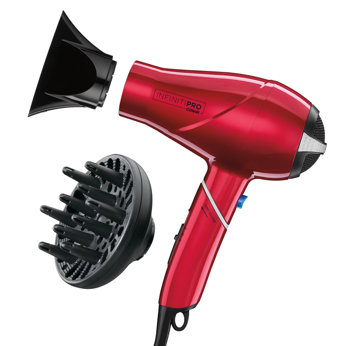 Red Travel Size Compact Ionic Hair Dryer, 1875 Watts Y652125
