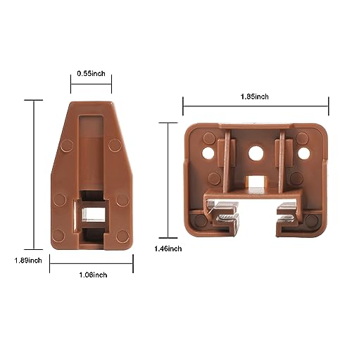 White 5Pcs Plastic Drawer Slides with 15 Screws I6164