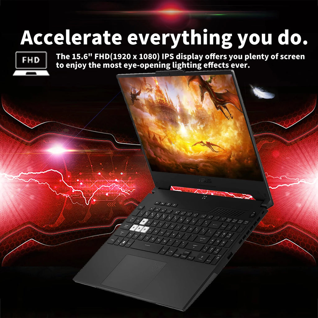 15.6'' 144Hz Gaming Laptop, Intel Core i7-12650H, 32GB DDR5 RAM, 1TB PCIe SSD, NVIDIA GeForce RTX 3070 Graphics 8GB, Black M4331