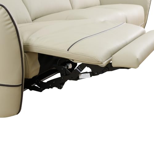 Beige Top Grain Leather 3-Piece Recliner Sofa Set A232