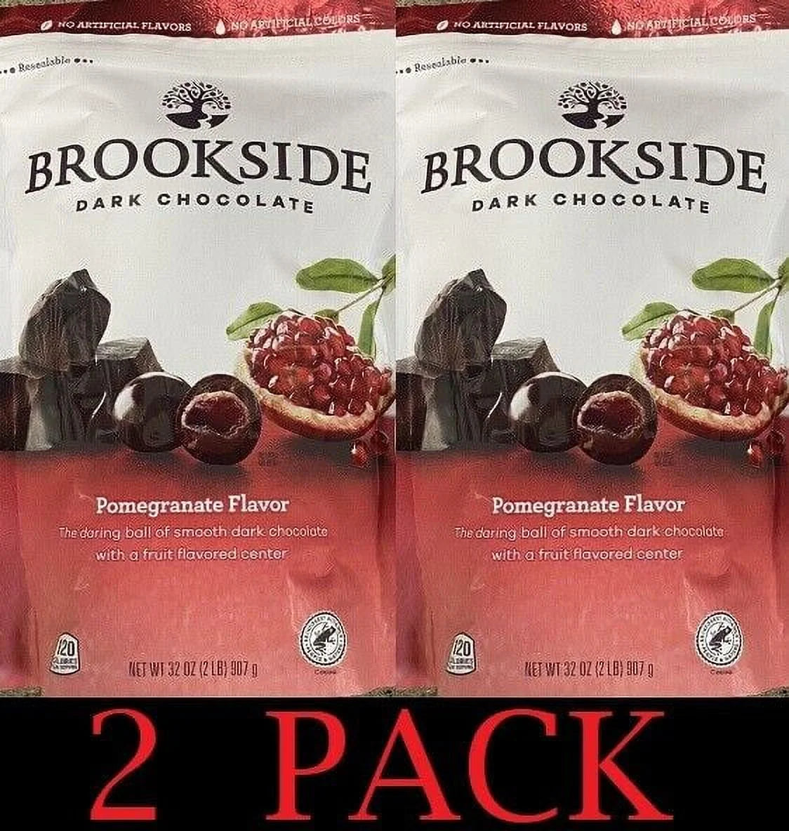 2x Dark Chocolate Pomegranate Candy 32 Oz Bag L679