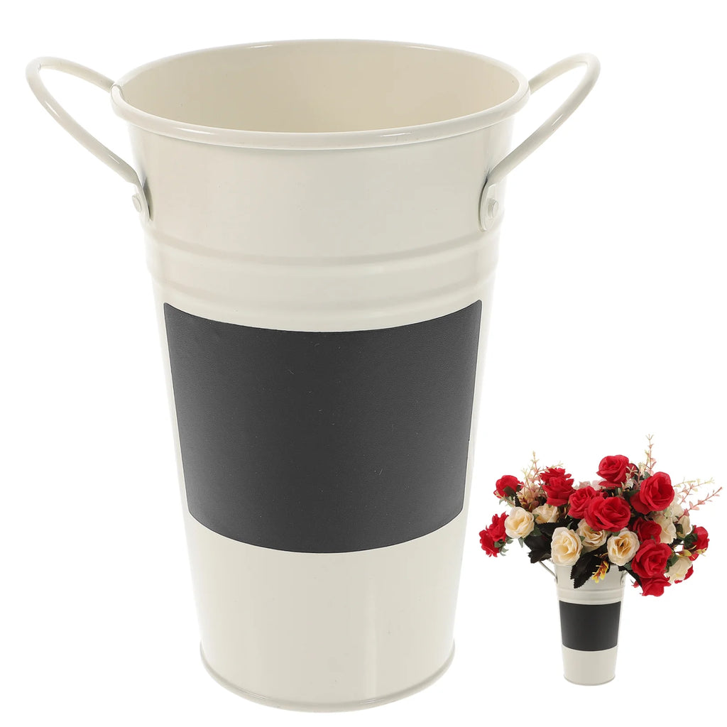 Tin Bucket Flower Pot Succulent Container G517285