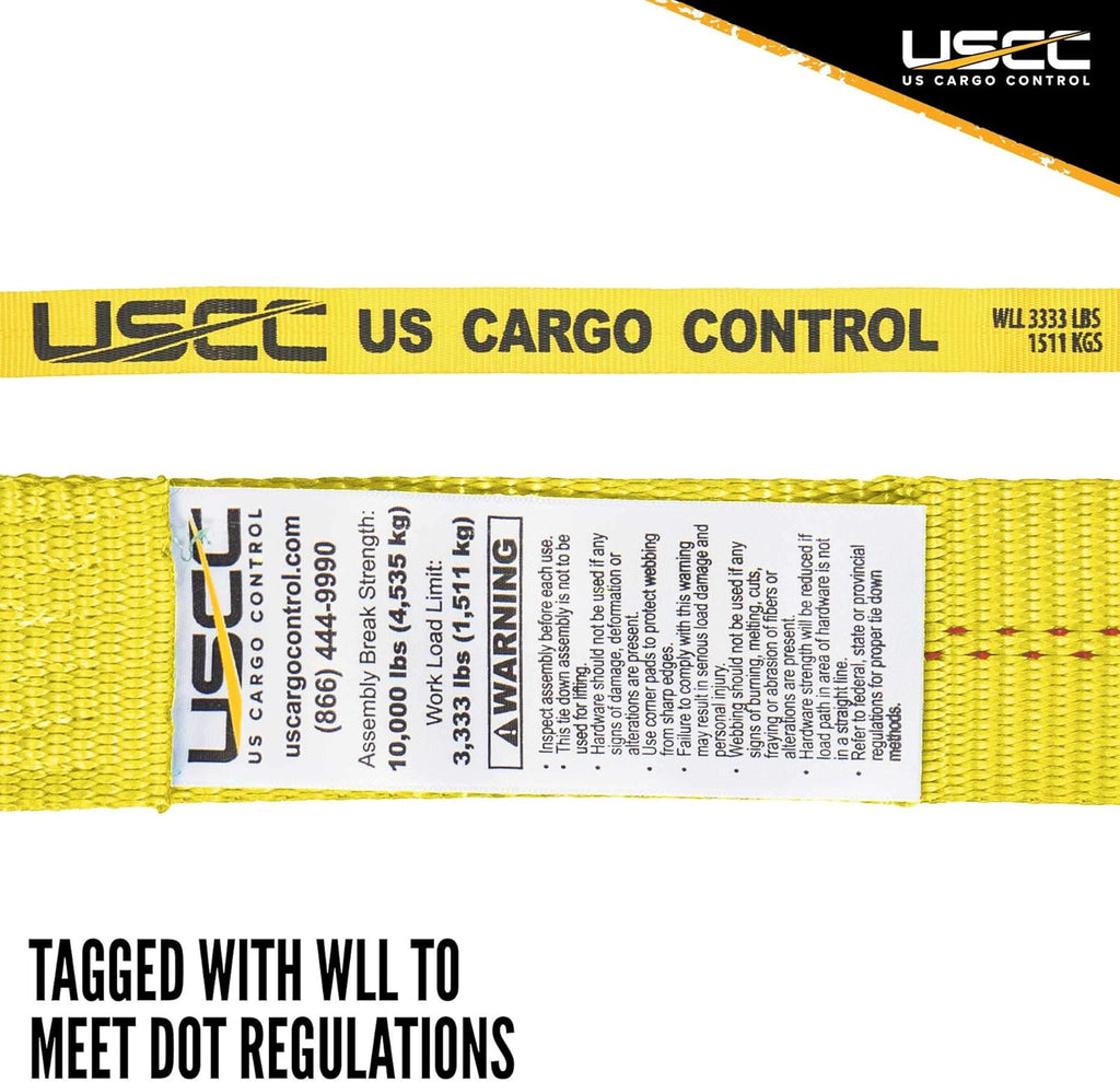2 Inch x 30 Foot Ratchet Straps with Chain Extension 4 Pack R261751