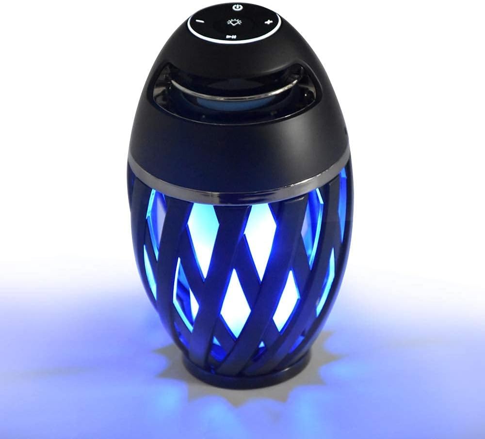 Portable Waterproof Bluetooth Speaker with Flame Light 2 Pack B8812