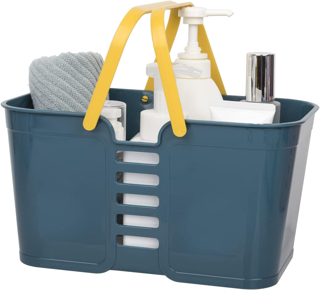 White Plastic Storage Baskets with Handles B67003