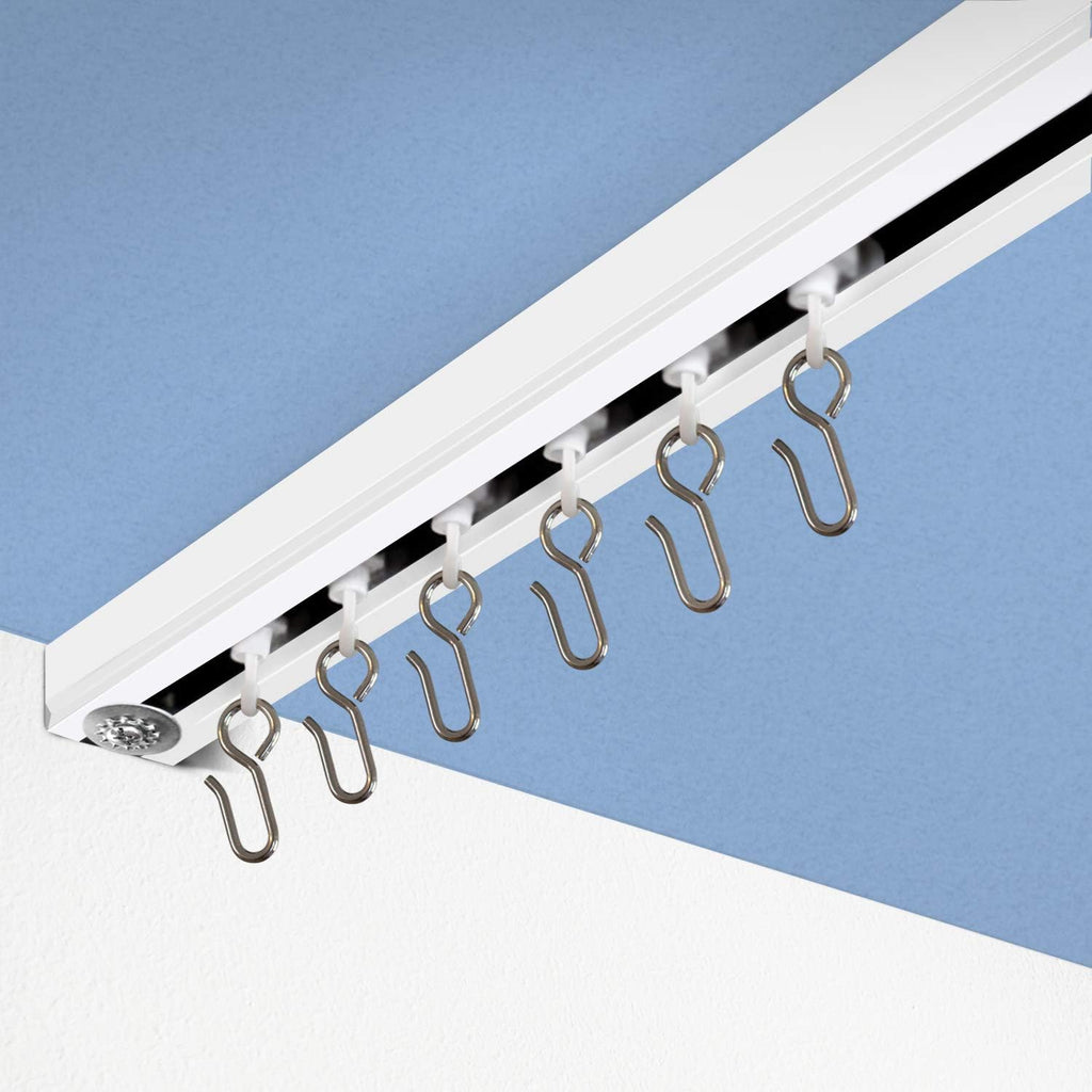 Ceiling Curtain Track Set with Roller Hooks and Hardware B868083