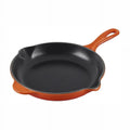 Enameled Cast-Iron 10-1/4-Inch Skillet with Iron Handle D773419