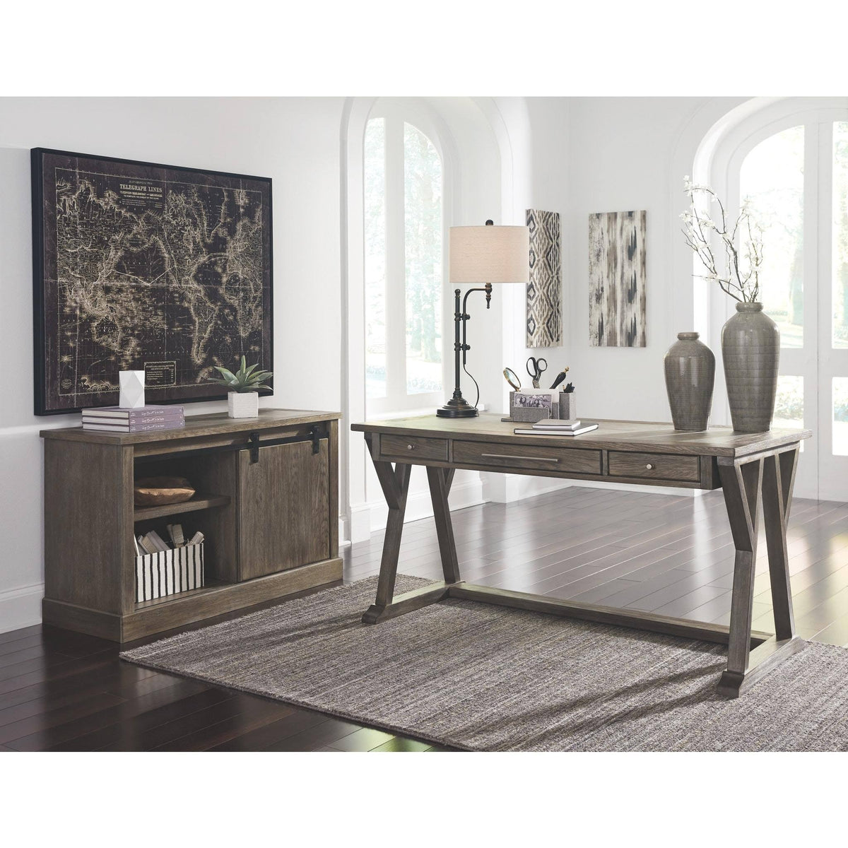 Large Credenza in Grayish Brown M7054