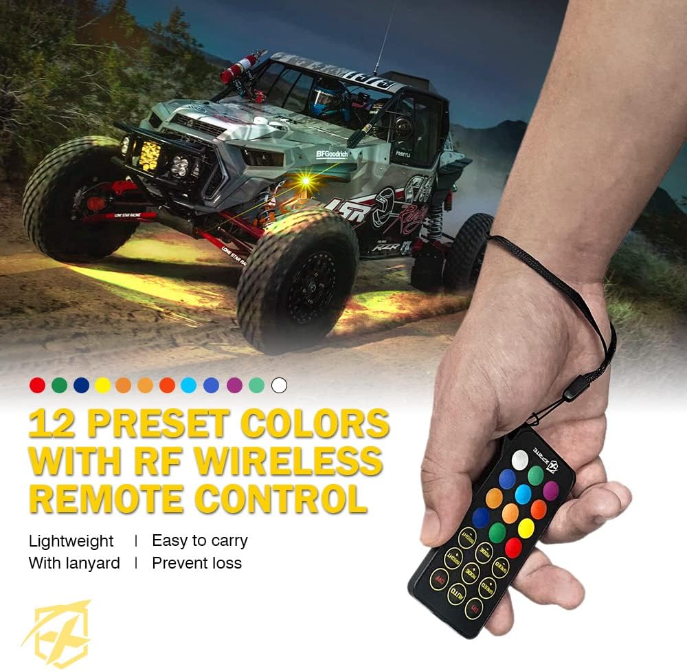 RGBW LED Rock Lights Kit, 4 Pods U726