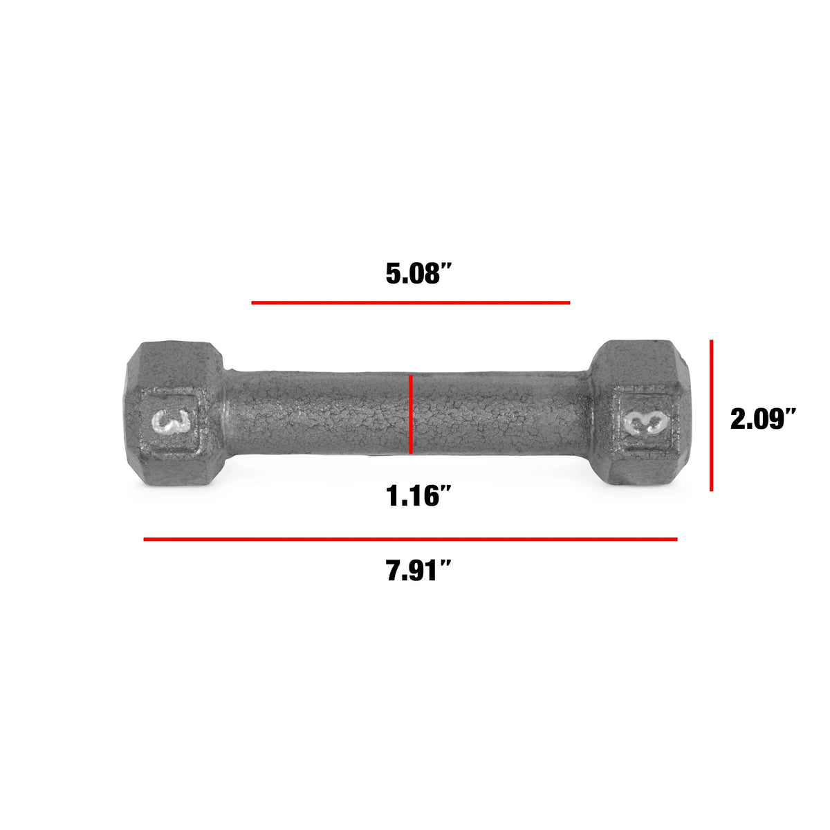 Cast Iron Dumbbell 25 Lb Pair V845390