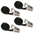 Black Stainless Steel Endless Ratchet Strap 4 Pack V606