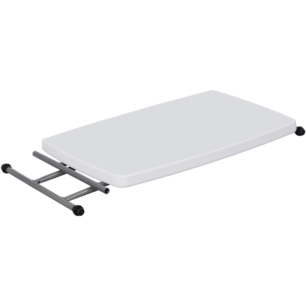 White Adjustable Folding Plastic Table S60938