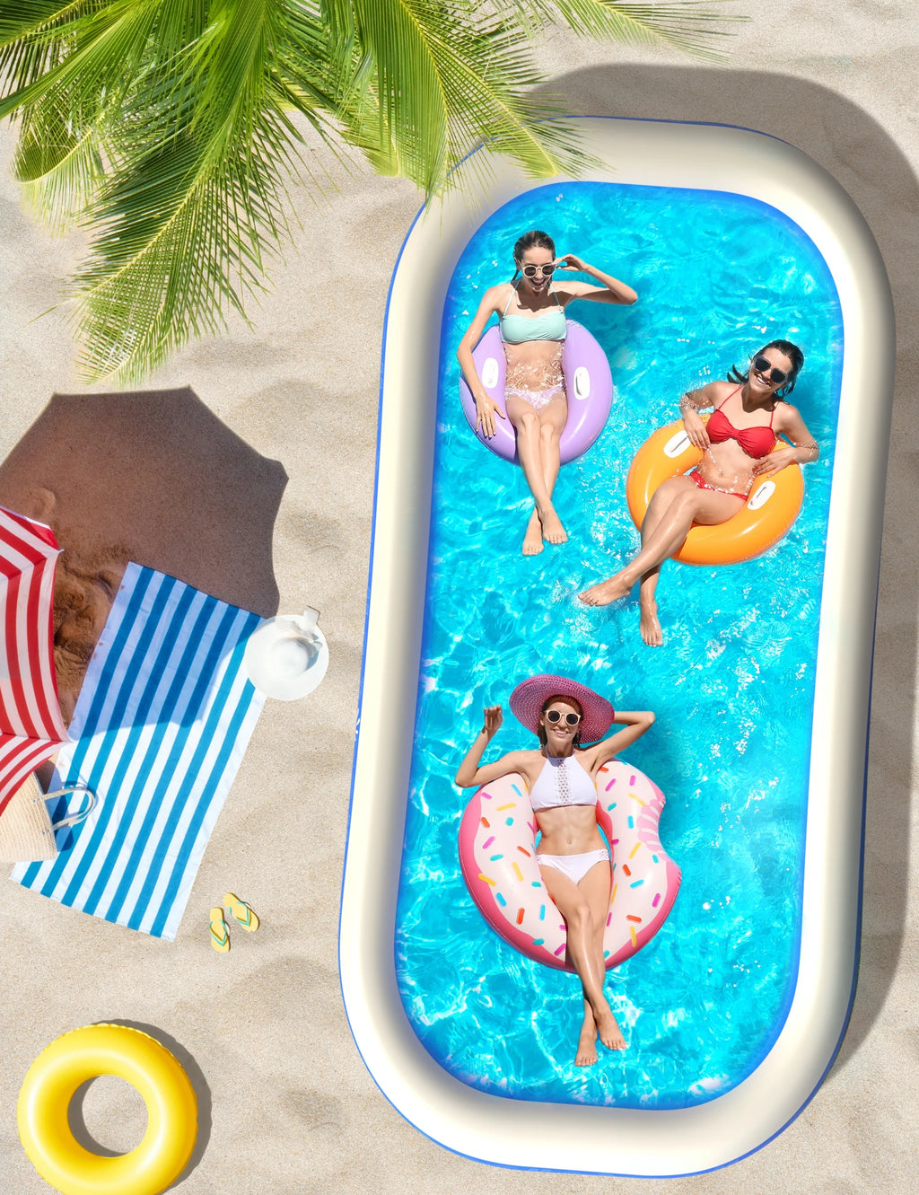 Inflatable Swimming Pool 118'' x 72'' x 20'' W157537