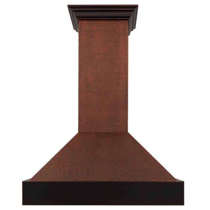 30 in. Hand-Hammered Copper Finish Wall Range Hood V137603