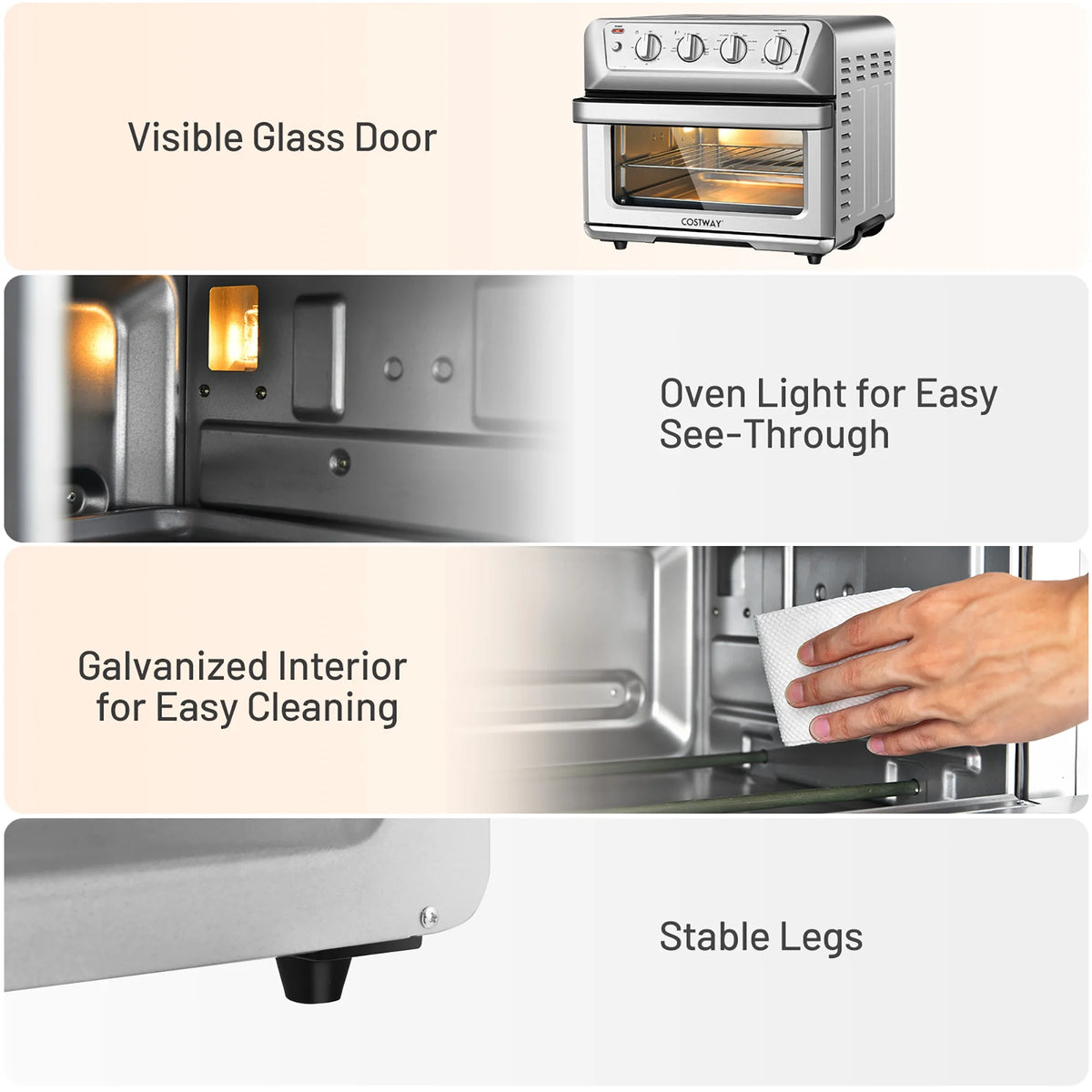 21.5QT 1800W Air Fryer Toaster Oven Z825095