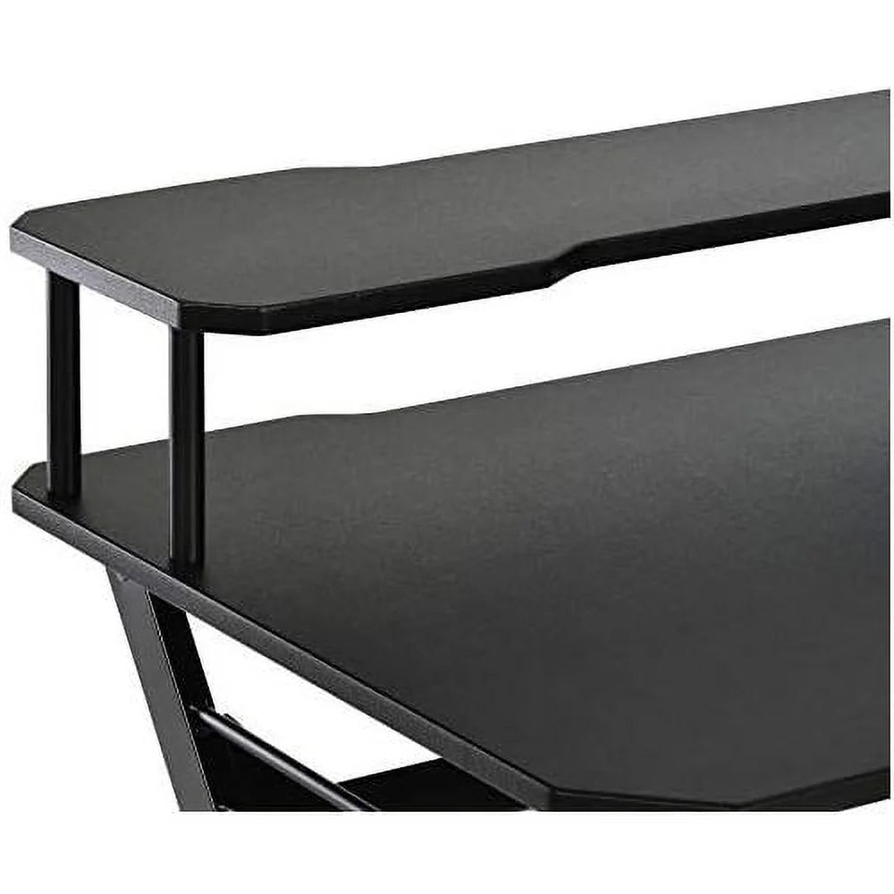 55 Inch Black Gaming Desk with Monitor Stand K80557