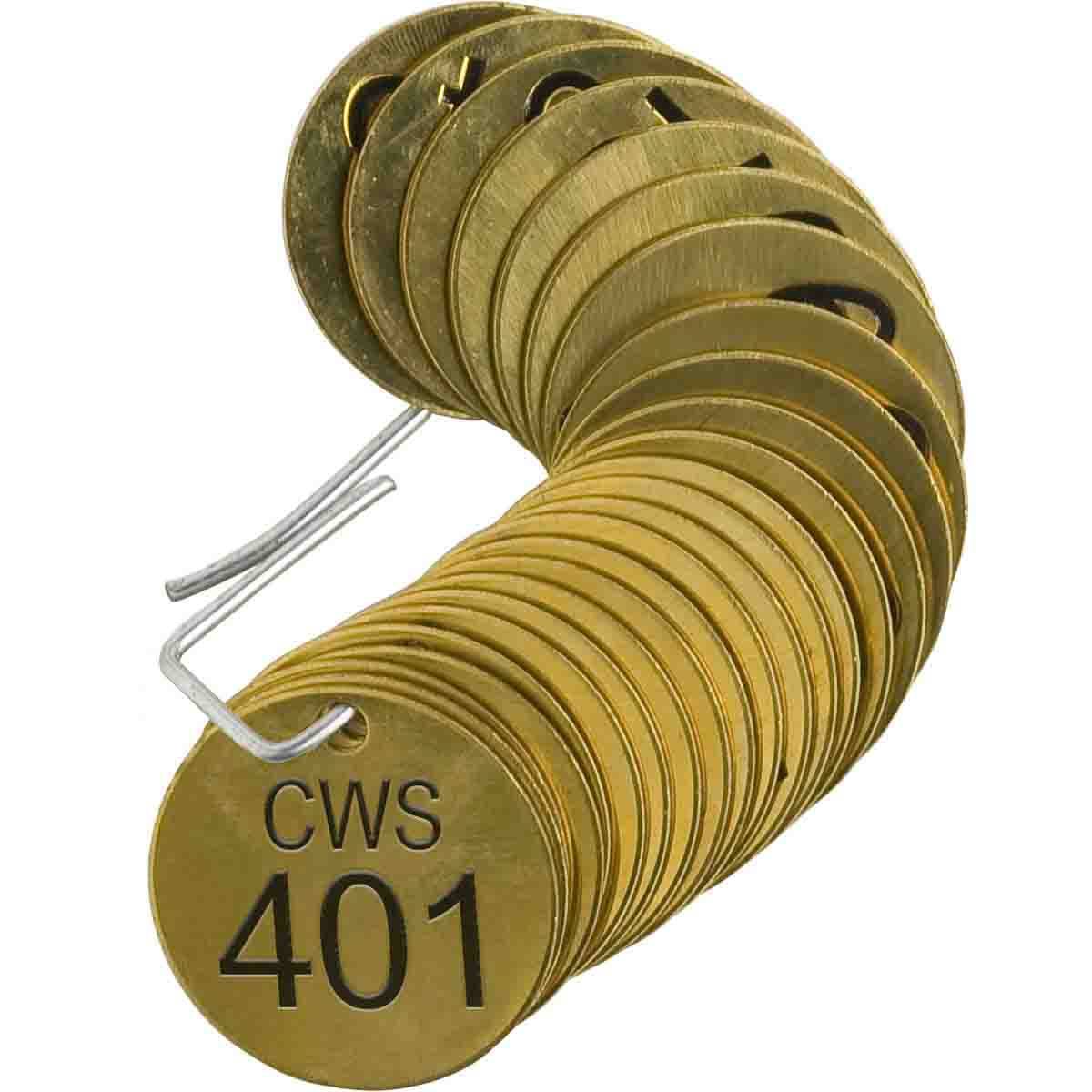 Stamped Brass Valve Tags W5413
