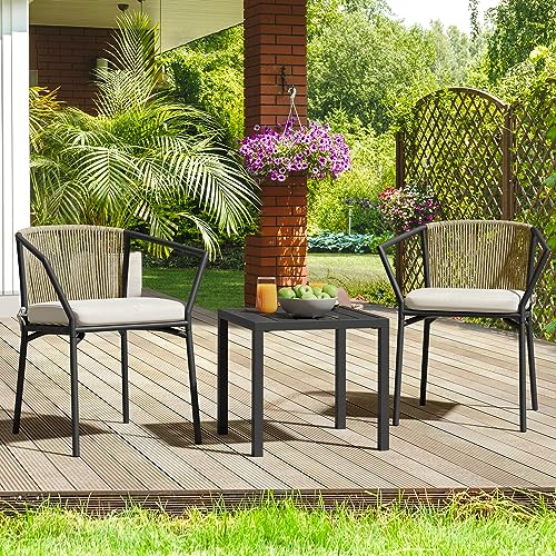 4 Pieces Outdoor Wicker Sectional Sofa Set with Cushions and Side Table K15672