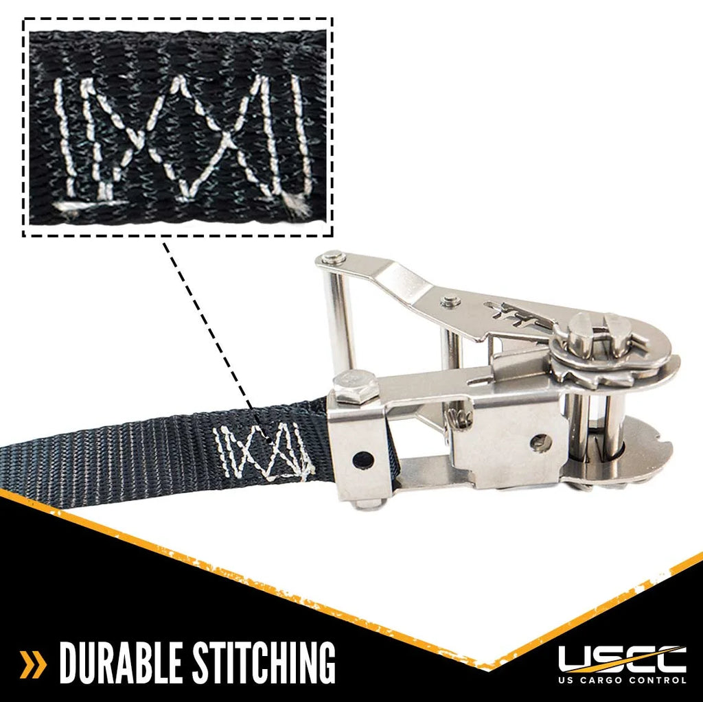 Black Stainless Steel Endless Ratchet Strap 4 Pack V606