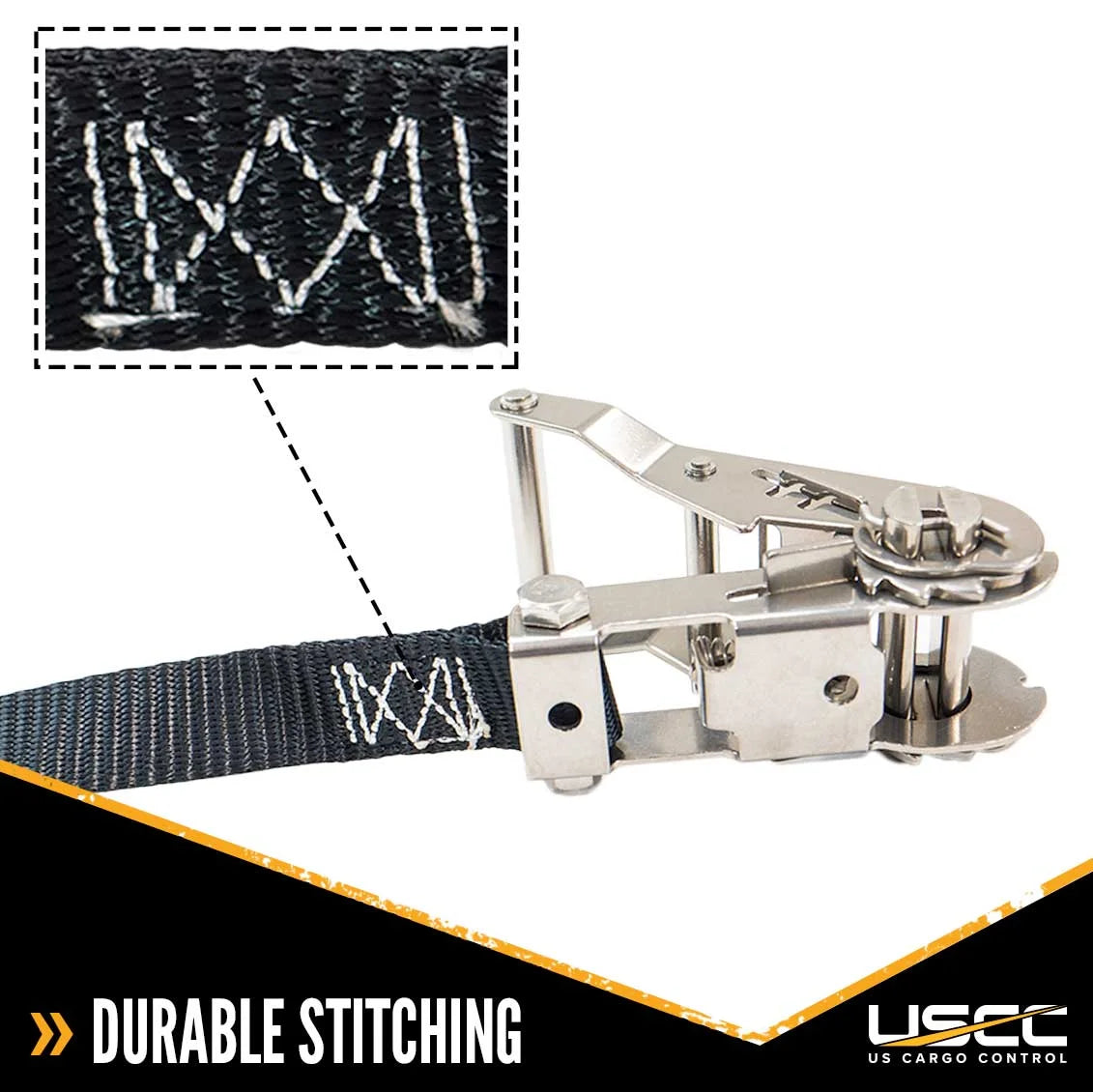 Black Stainless Steel Endless Ratchet Strap 4 Pack V606