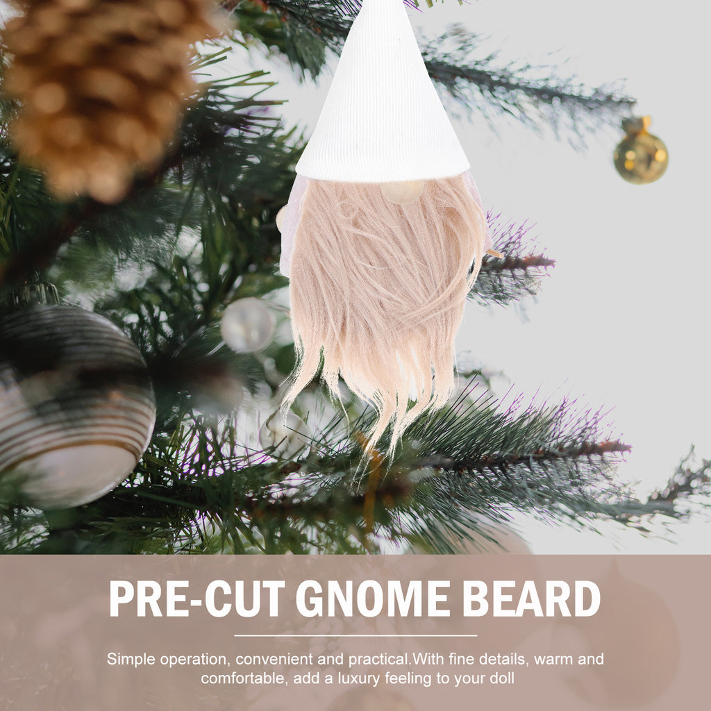 2 Sets Gnome Doll DIY Making Supplies with Faux Fur Fabric and Wooden Balls L5460
