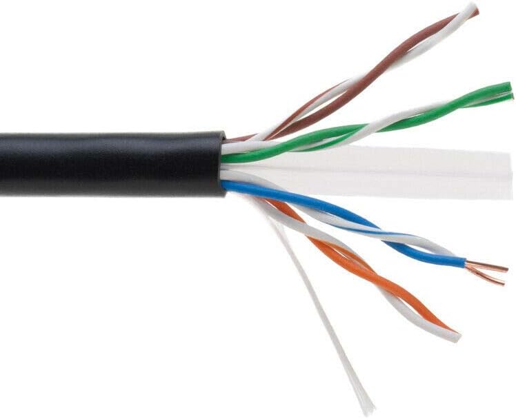 Cat6A 1000 Foot Solid Bare Copper 23AWG 4 Pair Bulk Ethernet Cable, Unshielded Twisted Pair (UTP) (White) C1323