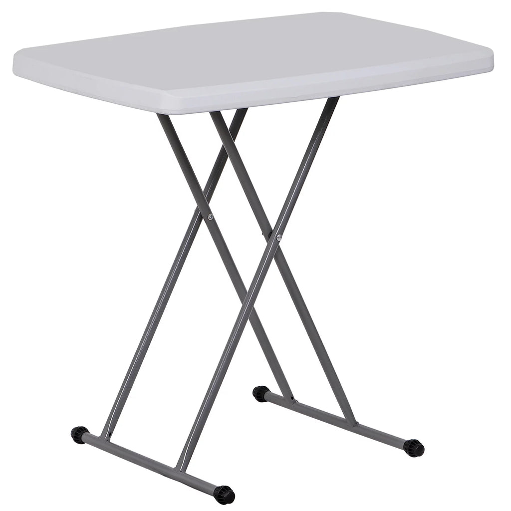 White Adjustable Folding Plastic Table S60938