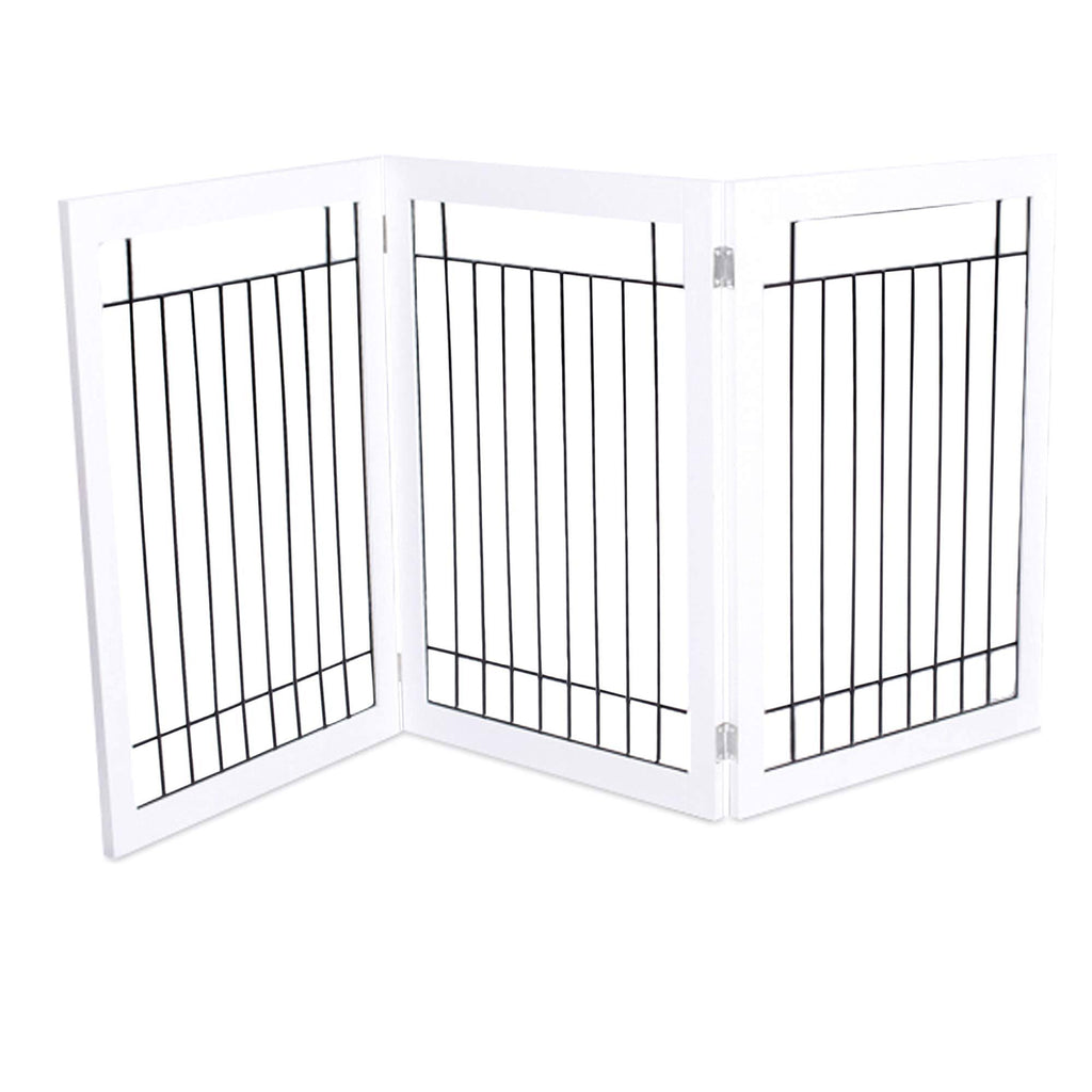 Traditional Wire Dog Gate - 3 Panel - 30 inch Tall N64029