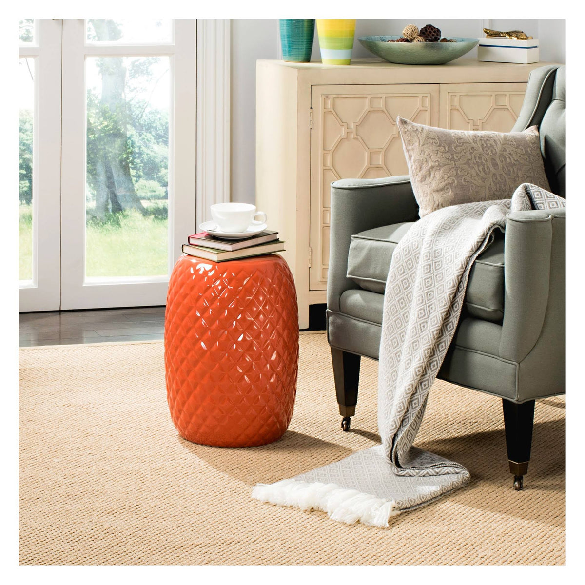 Orange Garden Stool M443530