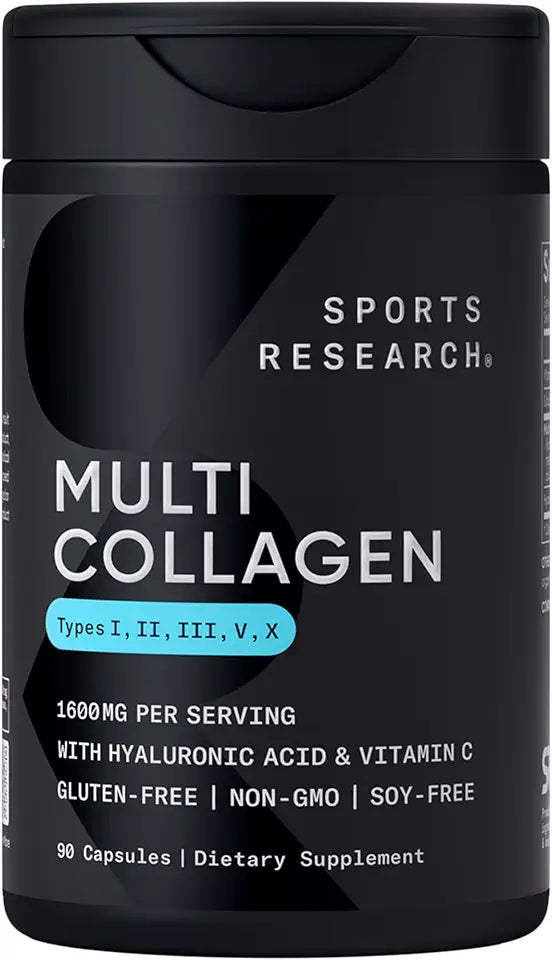 Hydrolyzed Collagen Peptides with Hyaluronic Acid + Vitamin C 90 Capsules M8728