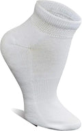 5 Pairs Womens Cotton Diabetic Low Cut Socks with Seamless Toe Z4173